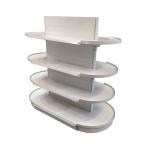 Factory Customized Size Thickness Color Round Gondola Display Shelf Round