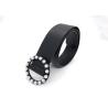 Buy cheap Black Women'S Fashion Leather Belts With Round Pearl Buckle / 4.5cm Width Waist Belt For Ladies from wholesalers