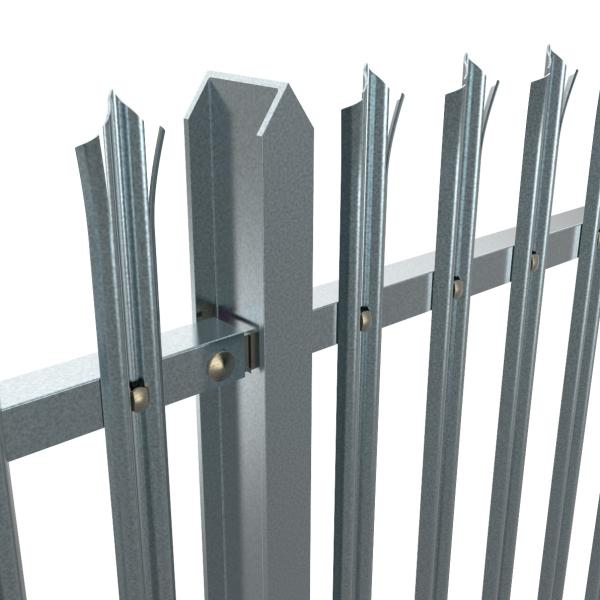 Buy cheap 2.0mm 3.0mm Steelway Fence Secure Palisade Galvanised Metal Security Fencing from wholesalers