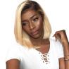 Buy cheap 10 Inches 1B / Blonde Straight Full Lace Human Hair Wigs For White Women from wholesalers