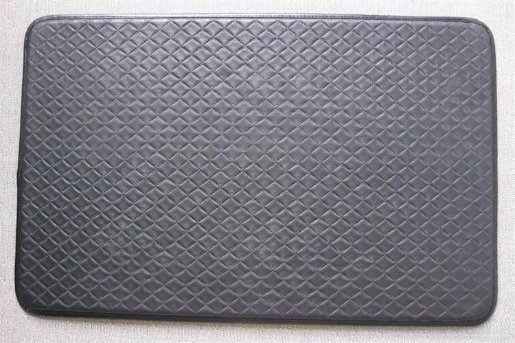 Dark Orange Flat Door Mat , Anti Fatigue Floor Mats Chequer Pattern