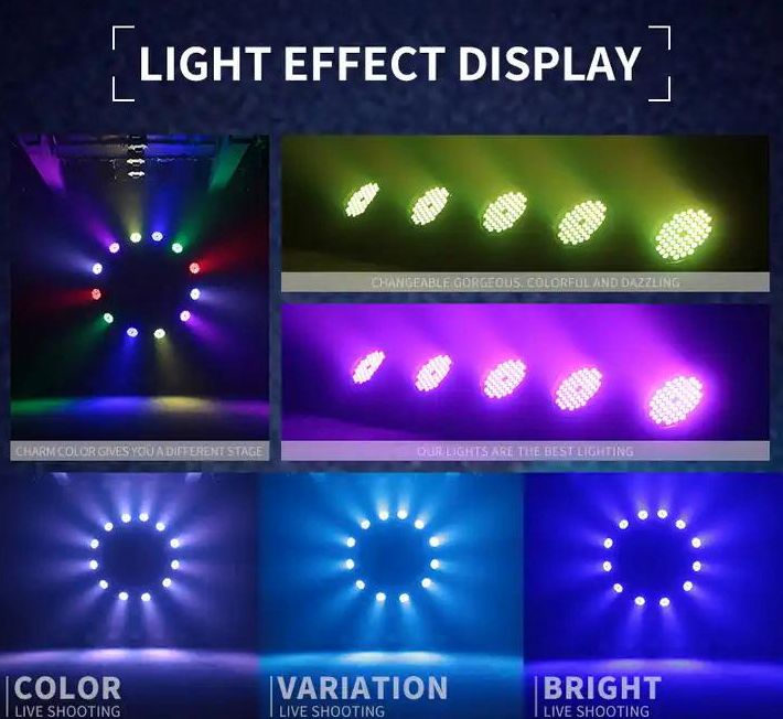 RGBW 54 LED Par Light For Concert KTV Disco DMX512 Stage Sound Activated DJ