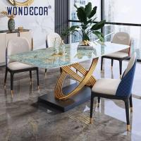 Buy cheap 125cm Luxury Furniture Art Marble Countertop Table Mirror Abstract Spiral Ring product