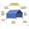 Buy cheap Compact and Portable Dog Shelter 4' x 4' x 3' Galvanized Steel Pet Shed in Blue Color from wholesalers