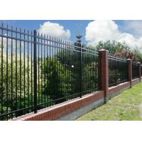 Buy cheap ISO9001 Steel Tubular Fencing , 2.1x2.4m 3 Rail Steel Fence product