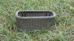 Strong Plastic Rattan Storage Boxes , Brown Rattan Storage Case