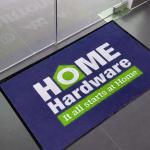 Heavy Duty Printed Logo Anti Slip Door Mat Nylon Cut Pile Dirt Remove