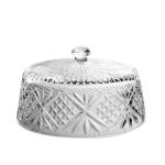 12 inch eco-friendly lead-free crystal transparent dome glass cake stand with