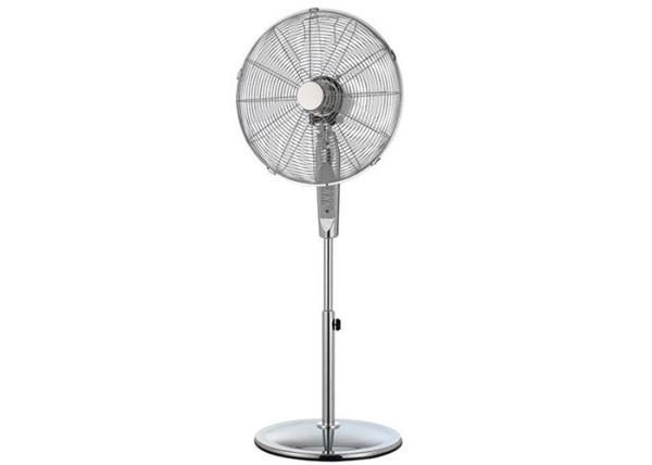 Buy cheap Oscillating Moving Metal Chrome Floor Standing Fan Indoor 16 Inch 3 Speed 4 Blade from wholesalers