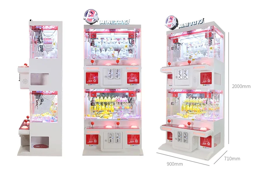 110V/220V/230V Voltage Custom 2-Layer 4-Player Coin-Operated Toy Grabber Claw Machine