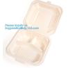 Buy cheap 9 inch 3 compartment black food container corn starch clamshell,Corn Starch Food Container, Disposable Lunch Box package from wholesalers