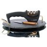 Buy cheap Black Pull Through Knife Sharpener Ceramic Steel Knife Sharpener With Rubber Painting from wholesalers