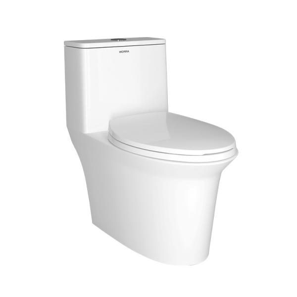 Buy cheap Toilet Bathroom S-Tray 300mm Siphonic Ceramic One Piece Toilet Water Tank Flush Closestool from wholesalers