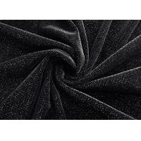 Buy cheap 260GSM 94% Polyester Micro Velvet Fabric for Women's Wear Silver Lurex Black product