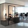 Buy cheap 83MM Full View Office Partition Walls Aluminum Frame Fixed Glass Partition from wholesalers