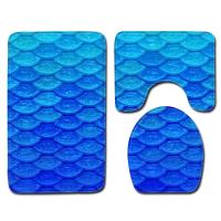 Buy cheap Waterproof Toilet Seat Cushion Bath Rug Set Fish Scale Leopard Print product