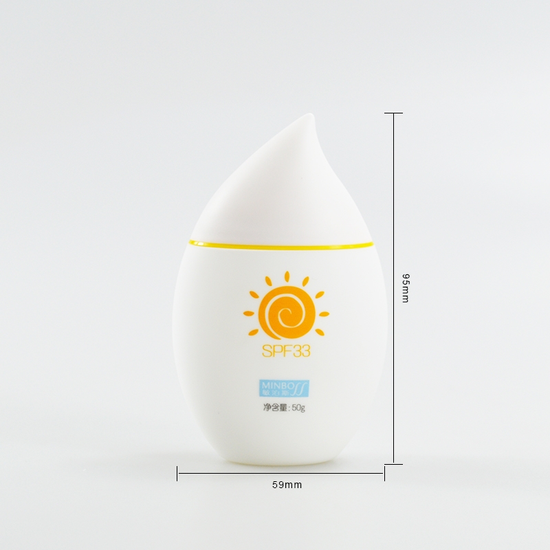 Water Drop Shaped Sunscreen Container 50ML Capacity 30% Deposit 70% Balance Payment