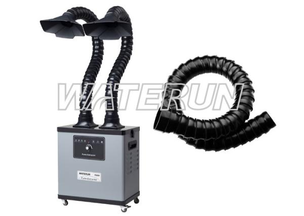 Buy cheap Two Arms 200w 110v Fume Extractor , Grey Color Fume Eliminator With 4 Wheels from wholesalers