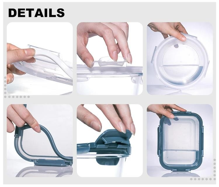 580 Ml Glass Fruit Bowl Portable Food Salad Box Packaging Lunch Box