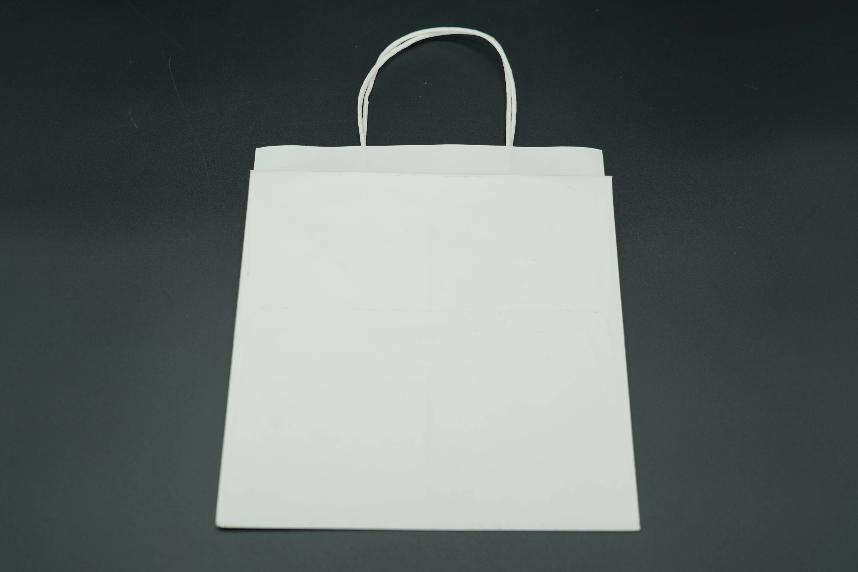 White Unique Custom Printed Paper Bags Recyclable Extra Large Bottom