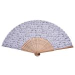 Party Wedding Gift Spanish Mini Bamboo Silk Fabric Hand Fan Custom Printed