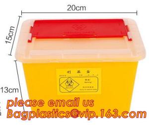 Wholesale 1L 2L 4L 6L plastic round medical disposable sharps bins, plastic disposables sharpes container /sharpes bin for medical from china suppliers