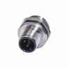 Buy cheap Male Straight Waterproof Socket Solder Rear Mount M12 A Code 5 Pin Connector from wholesalers