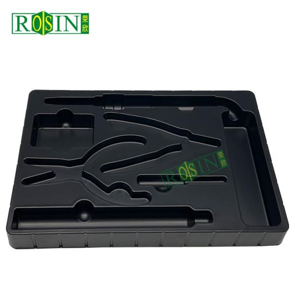 Buy cheap Disposable PS Insert Electronic Component Tray Anti Static Plastic Black from wholesalers