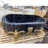 Buy cheap Black Stone Marble Bathroom Bathtub Medusa Bronze Brass Base Bathtubs Luxury Freestanding Shower Room from wholesalers