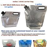1 Gallon 1/2 Gallon 3 Liter 5 Liter Plastic Stand Up Water Beverage Drink Liquid