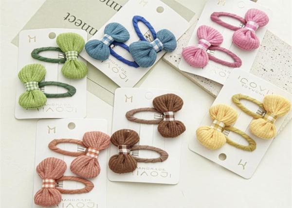 ins DIY girls accessories kids fabric BB clip headpiece clipped handmade fringe