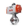 Buy cheap Sanitary Silver Stainless Steel 304 316 Pneumatic Welded/Clamp Butterfly Valve 3A from wholesalers