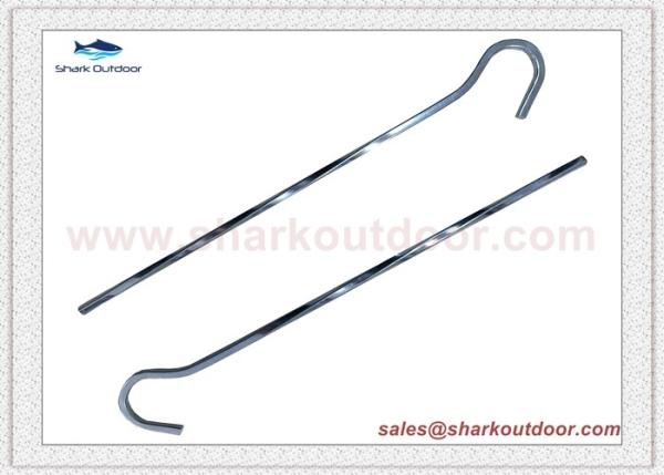 Buy cheap Camping and hiking gear steel Zinc plated twist tent peg stake from wholesalers