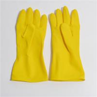 Buy cheap Reusable Flocklined Kitchen Rubber Gloves anti-Chemicals Household rubber gloves product