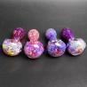 Buy cheap Beautiful Colored 3D Pink Purple Glass Hand Pipe 2.9 Inch For Weed Dry Herb from wholesalers