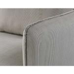 2 Piece Sofa set with Pillows, Warm Gray Corduroy