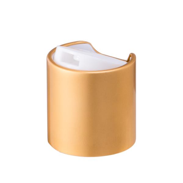 Buy cheap Gold Disc Top Cosmetic Bottle Caps 24/410 aluminum plastic Material from wholesalers