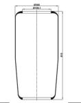 BPW 02.200.24.30.0 GIGAN T 196039 Bellow Air Spring 1774 N Contitech Air Bags