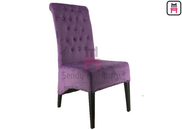 Buy cheap Featuring Button Velvet Metal Dining Chair Tufted High Back For Restaurant Hotel from wholesalers