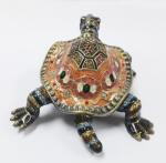Classical turtle metal jewelry box diamond jewelry box ring box painted dressing