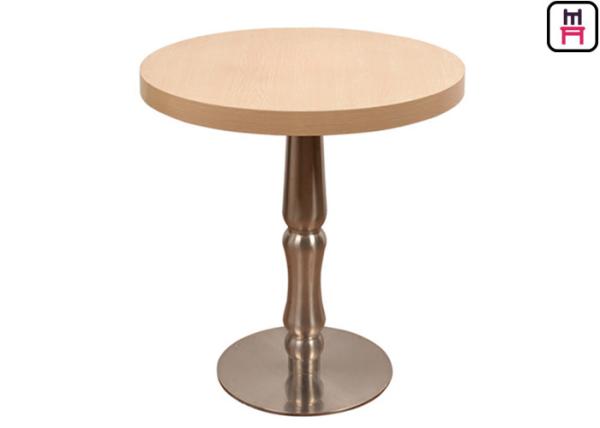 Buy cheap Melamine Contemporary Coffee Tables , 2ft Round Coffee Tables Casting Iron Base from wholesalers