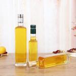 Transparent Glass Olive Oil Bottle With Cap Pourer Diswasher Safe Easy To