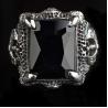 Buy cheap Mens Thailand Retro Dragon Sterling Silver Ring with Created Black Onyx(023605BLACK) from wholesalers
