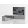 Buy cheap Dark Grey L Shape Executive Table Modern Office Furniture With E0 Grade Melamine from wholesalers