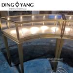 Modern Fashion Style Luxury Lockable Lighting LED Jewelry Showcase No Installati