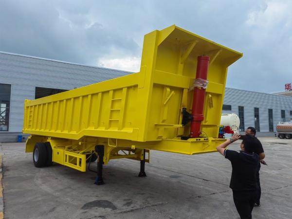 Buy cheap 3 Axle Tractor Tipper Dumper Stone Sand Transport Dump Trailer for Road Construction from wholesalers