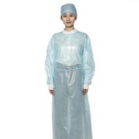 Buy cheap Customized Green Disposable Plastic Gowns 35gsm Disposable Barrier Gowns product