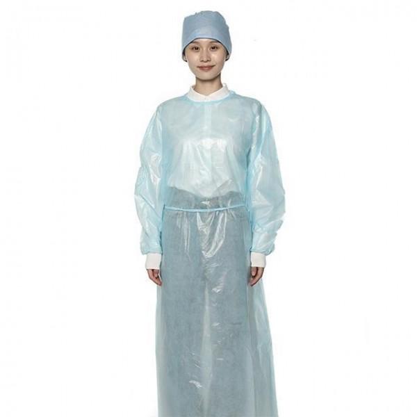Buy cheap Customized Green Disposable Plastic Gowns 35gsm Disposable Barrier Gowns from wholesalers