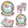 Buy cheap Unicorn Party Dinnerware Plates Cup Supplies Baby Shower Disposable Tableware Set Kids Birthday Party Paper from wholesalers
