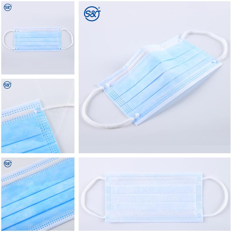 Wholesale medical surgical mask nonwoven 3 ply disposable face mask surgical face mask manufacturer